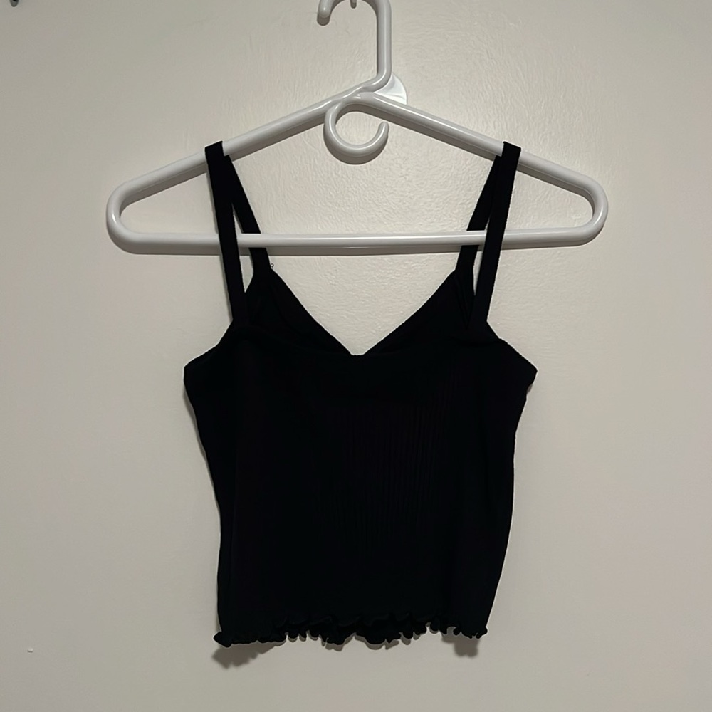 Black Bottom Ruffle Tank Top - Picture 3 of 3